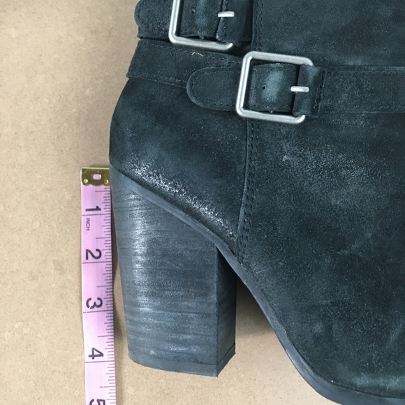 LUCKY BRAND ANKLE BOOT BLACK LEATHER SUEDE 6 - Picture 6 of 8